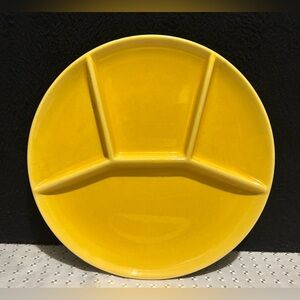 Vintage Steuler Keramik 4350 West Germany Yellow Divided Dish MCM